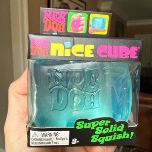 Nee Doh Nice Cube Super Solid Squish Blue TikTok popular!